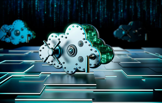 Concept de cloud coffre-fort