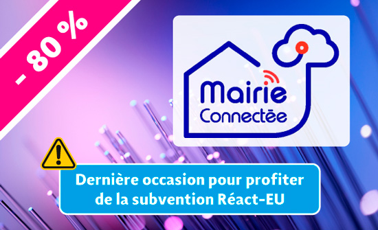 Logo Mairie connectée, subvention Réact-EU